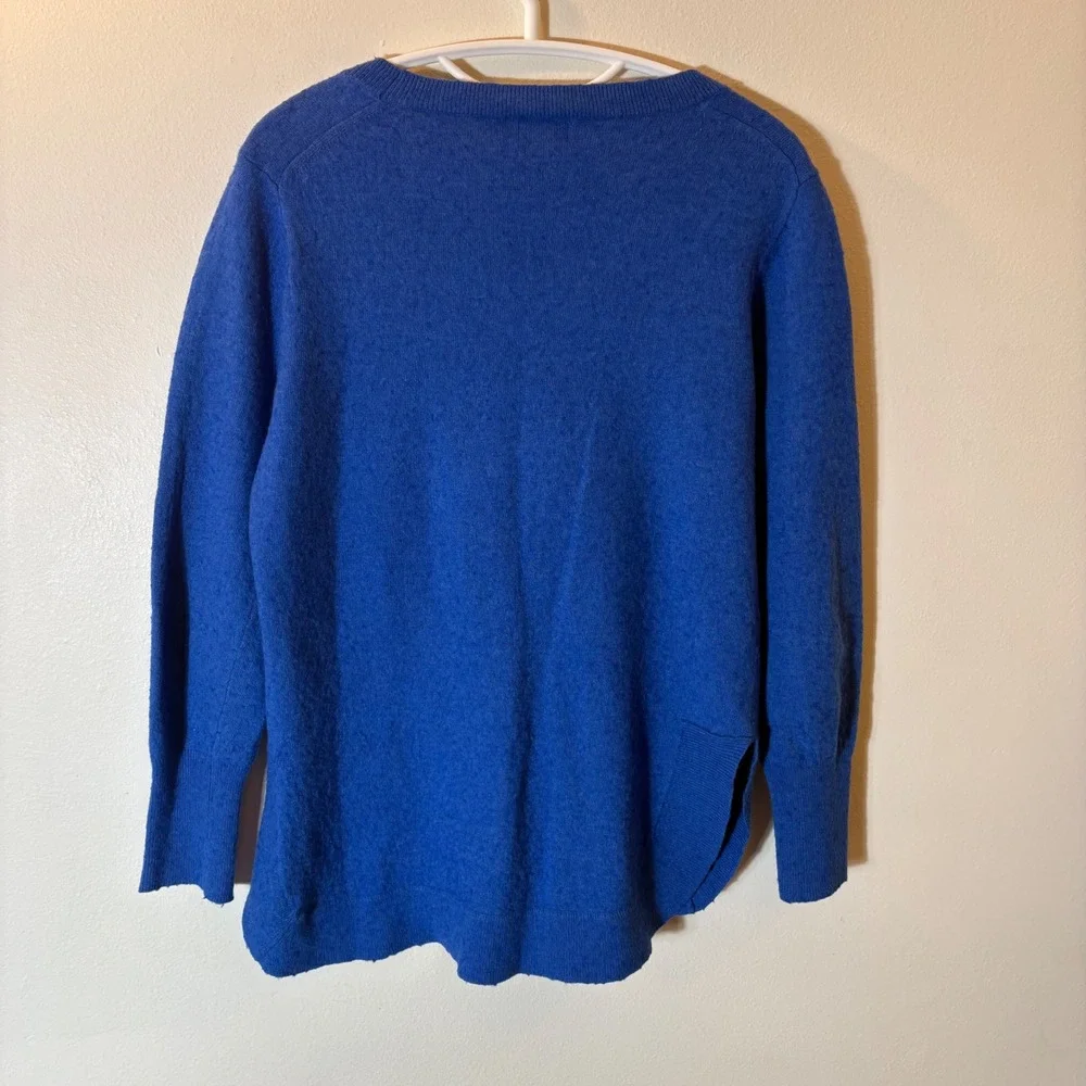 J. Crew Merino Wool Blend Crewneck Sweater‎ Royal Blue Size Medium